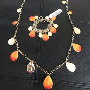 Multi Colored Necklace & Bracket Set.